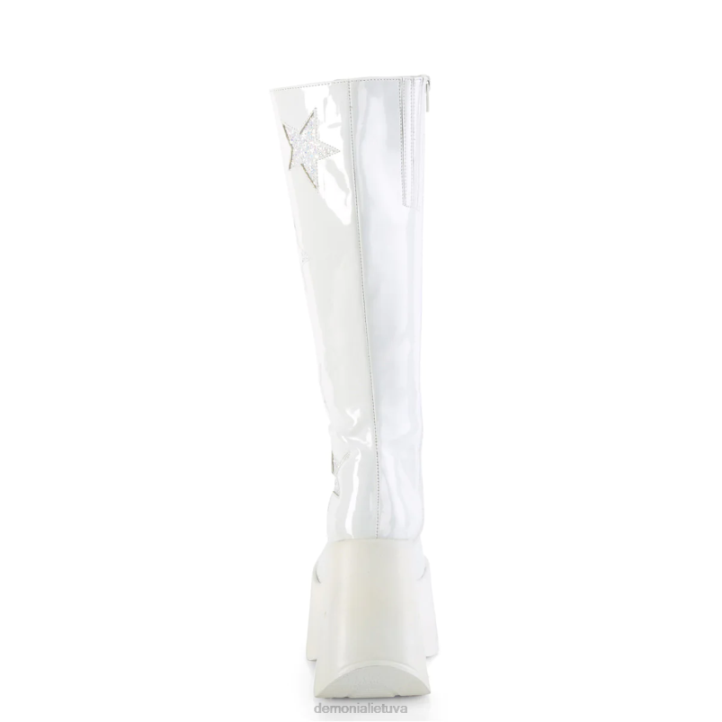 dinamitas-218 Demonia XDP2264 balta lakuota balta multi blizgučiai