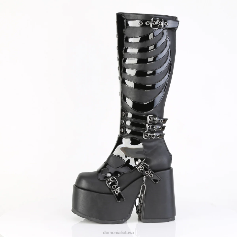 kupranugaris-235 Demonia XDP2231 juoda veganiška oda-patentas