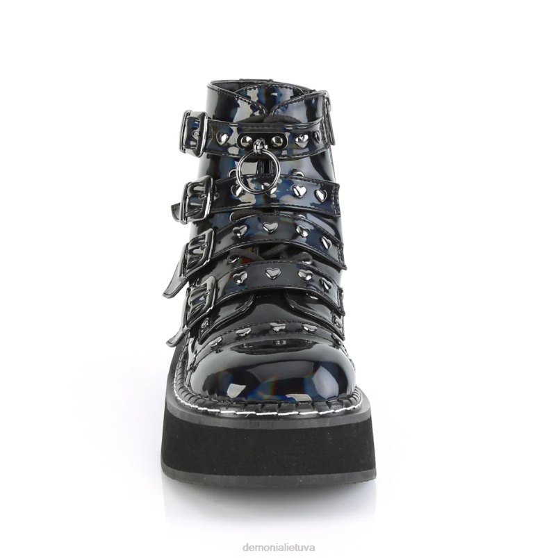 Emilija-315 Demonia XDP21521 juoda holograminė veganiška oda