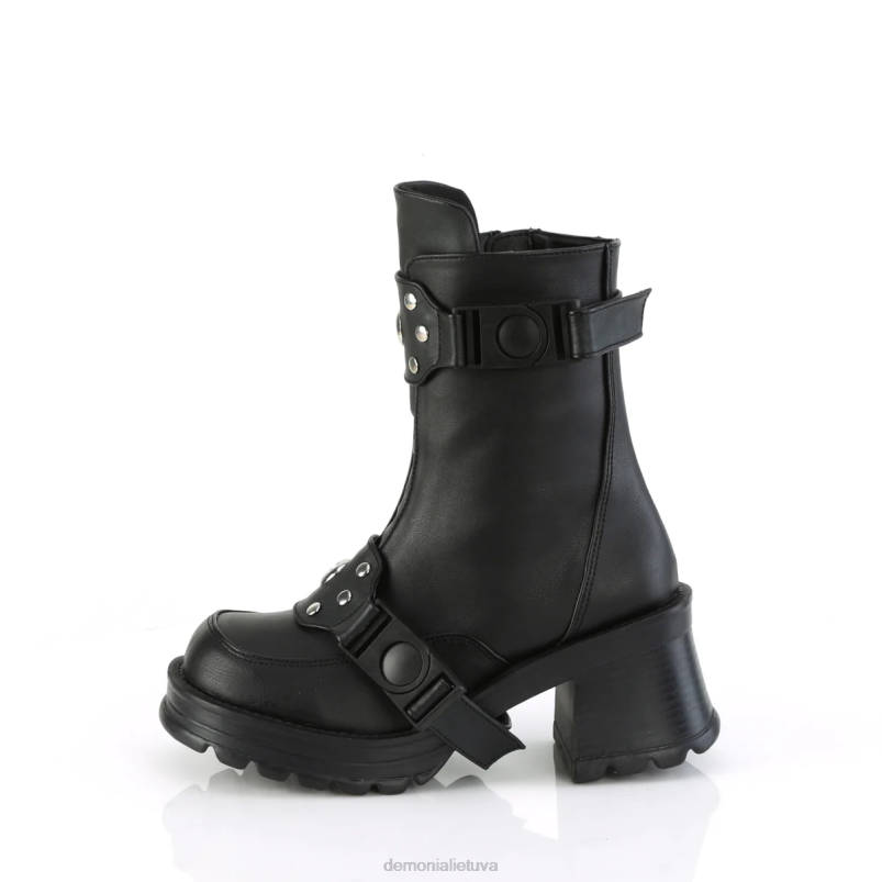 bratty-56 Demonia XDP237 juoda veganiška oda