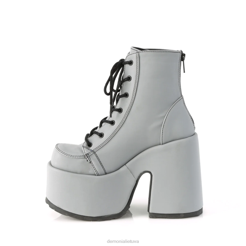 kupranugaris-203 Demonia XDP249 pilka šviesą atspindinti veganiška oda