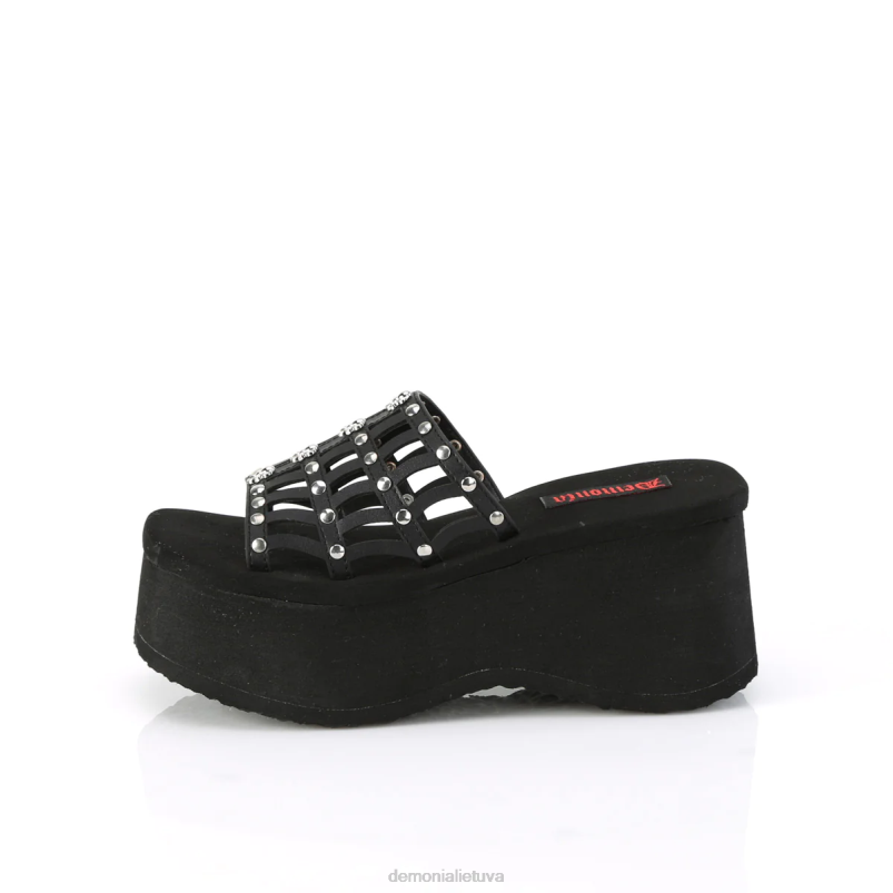 linksma-13 Demonia XDP2507 juoda veganiška oda