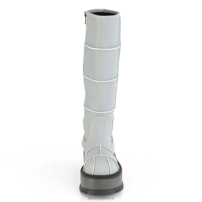 tinginys-230 Demonia XDP2722 pilka šviesą atspindinti veganiška oda