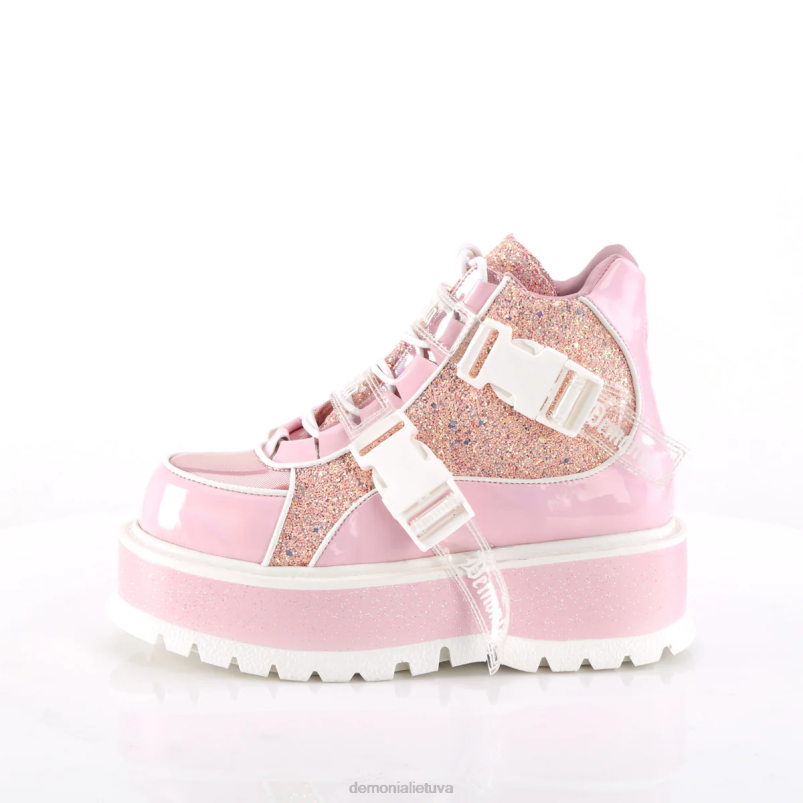 tinginys-50 Demonia XDP2728 kūdikių rožinė holografinė patentuota rožinė multi blizgučiai