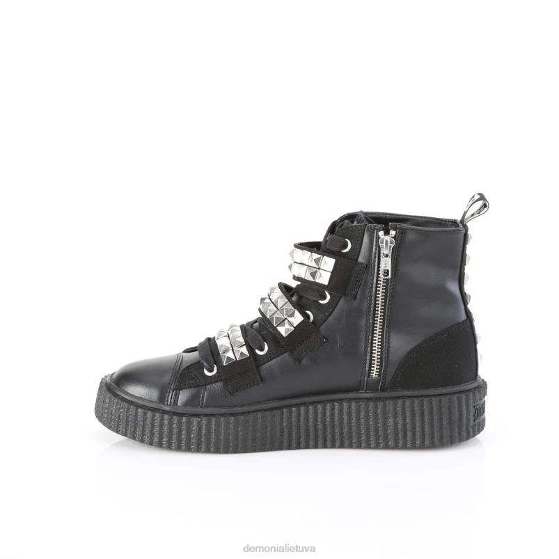 sneeker-225 Demonia XDP2865 juoda drobė-veganiška oda