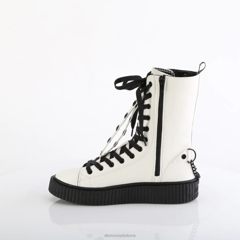 sneeker-325 Demonia XDP2871 baltas veganiškas odinis tinklelis