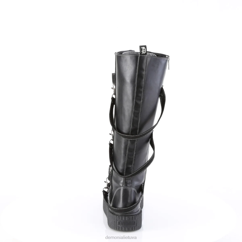 sneeker-410 Demonia XDP2874 juoda veganiška oda-drobė