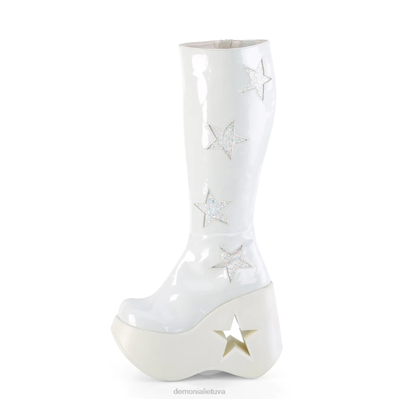 dinamitas-218 Demonia XDP21123 balta lakuota balta multi blizgučiai