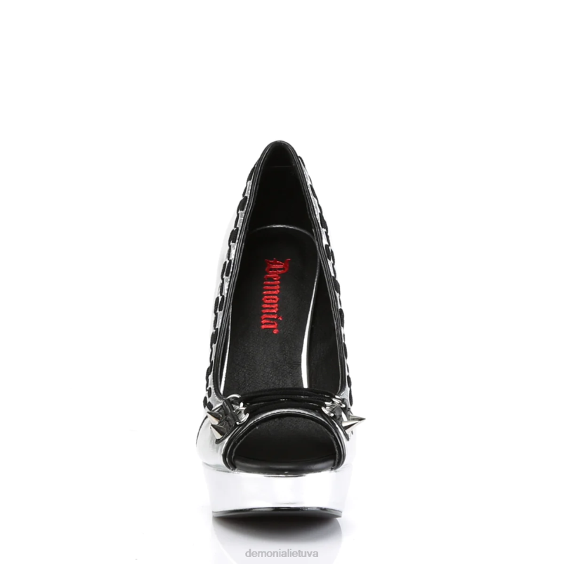 pixie-18 Demonia XDP21228 sidabrinė veganiška oda