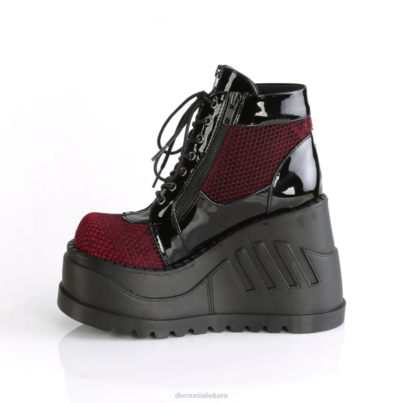 stomp-18 Demonia XDP21389 juodas lakinis-bordo aksomas
